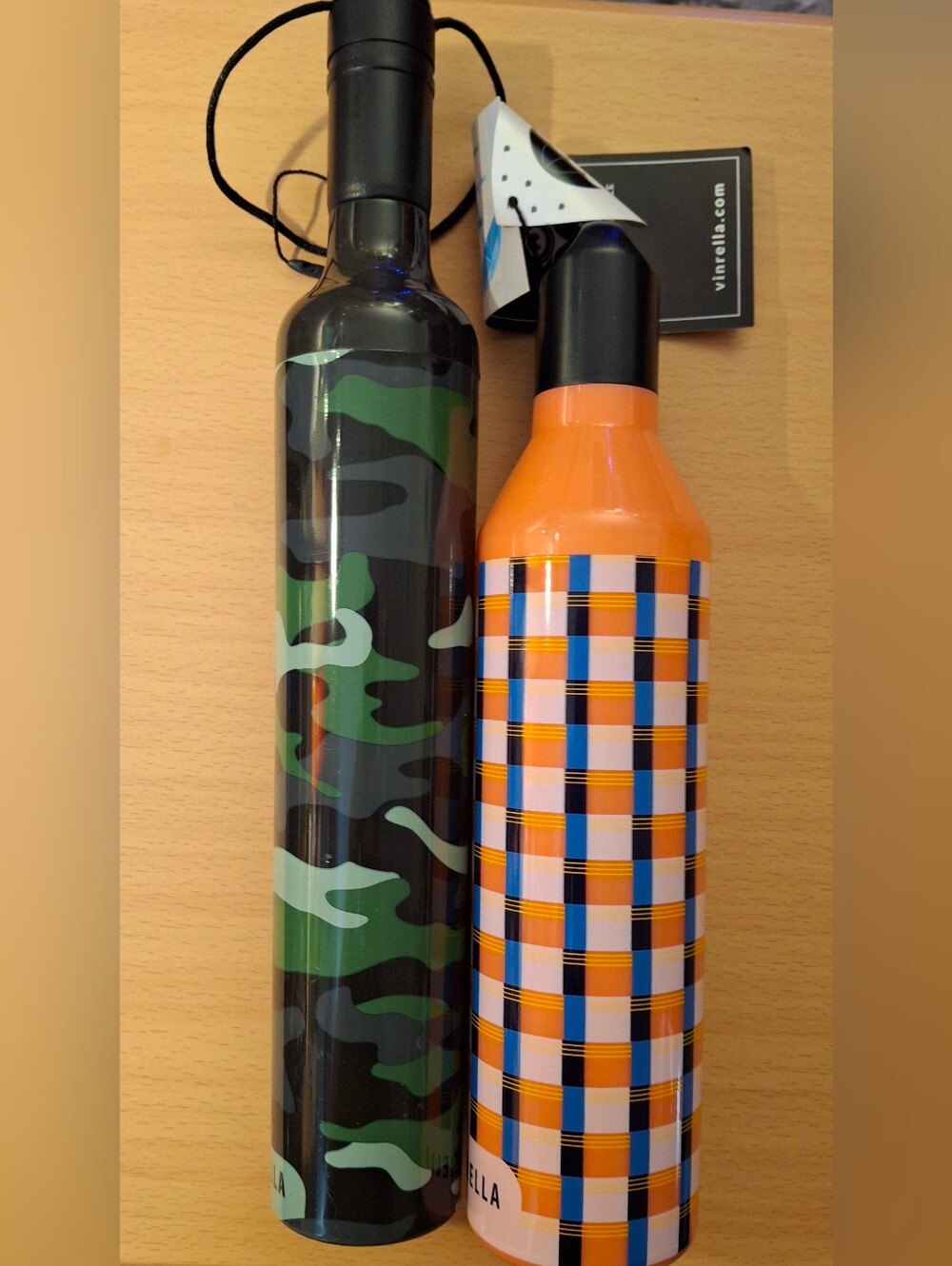 Vinrella Umbrella in a Bottle w/ Bottle Case ABS/Polyester 2 Designs Available